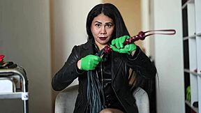 leather glove fetish play with soft asmr whispers and strokes