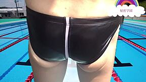 Isn't School Swimsuit Pool Handjob Too Erotic?