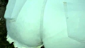 big ass black neighbor bbw cleaning yard bends over showing huge chubby cheeks