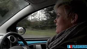 can everyone see bree branning's wet pussy flashing outdoors?