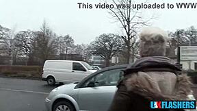 can everyone see bree branning's wet pussy flashing outdoors?