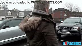 can everyone see bree branning's wet pussy flashing outdoors?