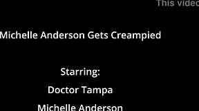 michelle anderson spreads wide as vibrator teases before deep creampie finish