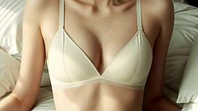 sweet lingerie models tease barefoot in panties and heels