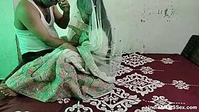 Skinny indian wife gets her shaved pussy fucked hard doggystyle by husband