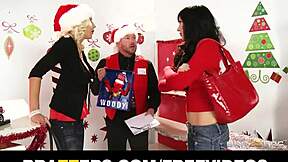 two slutty milfs compete ripping toys anal fucking store