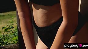 glamorous laura devushcat poses naked outdoors!