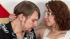 Suggestive Stepsis Teases with Curly Locks During Deep Pound