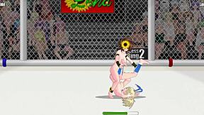 Who wins when princess mimi wrestles lena in this lesbian catfight?