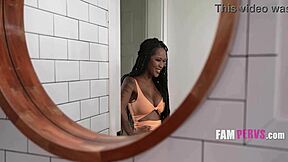 oops snagged riding stepson's thick white cock