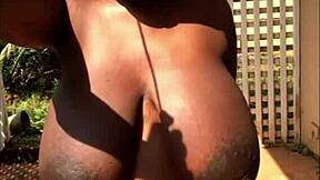 huge natural tits on this pregnant ebony girlfriend next door... homemade softcore neighbor babe