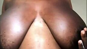 huge natural tits on this pregnant ebony girlfriend next door... homemade softcore neighbor babe