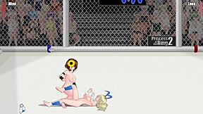 Who wins when princess mimi wrestles lena in this lesbian catfight?