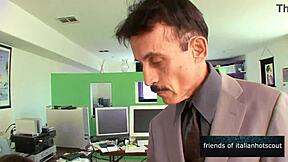 Sexy Brunette Girl Next Door Fucked Hard Doggystyle by Old Man Neighbor