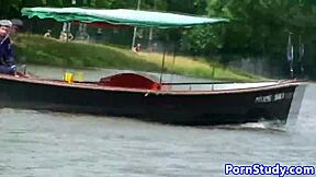 Public Nude Eurobabe Strips Clothes Rides Fetish Waterbike Outdoors