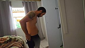 stepdaughter gets horny seeing stepdad shower then begs for multiple orgasms in her tight pussy