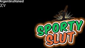 Gym Girl's Round Perfect Butt Shakes with Puffy Shaved Pussy Lips Teasing Workout