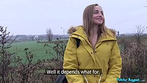 Petite Blonde Coed Cums Hard On Cock In Garage Public Fuck!