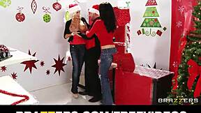 two slutty milfs compete ripping toys anal fucking store