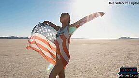 hey hot 18+ brunette teen willa prescott strips outdoors flashing big natural tits... damn!