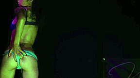 sexy slut rips clothes in wild striptease dance