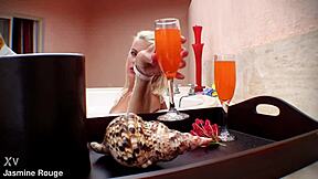 Titus pounds Jasmine's pussy doggystyle outdoors