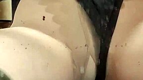 Curvy Blonde Elza Kom Strips Sexy Nylon for Big Cock Domination