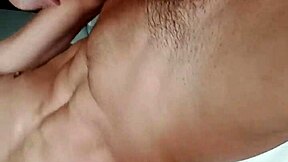 dude, check this hot guy stroking his massive cock right by the window in public