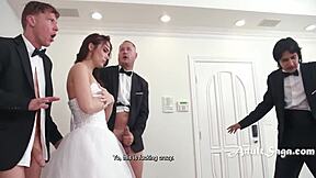 every bride sneaks gangbang double penetration big black cock on wedding day