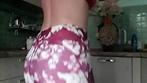 Gym pants soaked in my hot pee explosion!