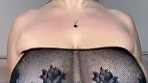 Big Natural Saggy Tits Smother Face with Hard Nipples