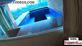 skinny asian amateur teen gets her cherry popped doggystyle by huge white cock in pov