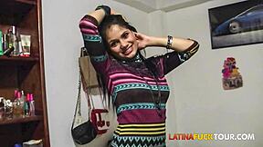 Petite Latina Braces Babe Gets Hardcore First Date Doggystyle Pounding