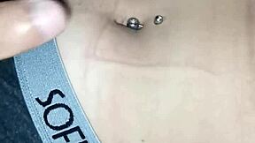 hey, playing with her belly button ring feels amazing