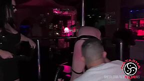 Bdsm swingers bind curvy big tit blonde for femdom humiliation and slaps