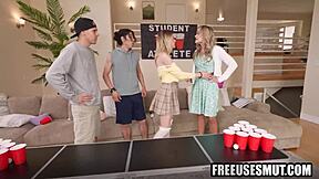 stepmom and stepdaughter freeused by frat boys in hardcore group blowjobs