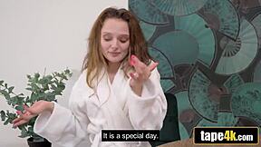 heartbroken russian teen rims ass in kinky husband threesome!
