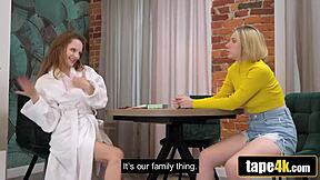 heartbroken russian teen rims ass in kinky husband threesome!