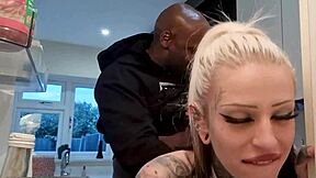 Blonde maid Ivana sneaks hard ride on boss Dimitri's cock at work