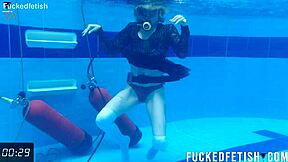 Horny ashlee rose skinny slut wet pussy dress underwater big ass tease