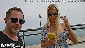 Lynna Nilsson's beach ass licked fingered then hardcore fucked cum mouth explosion