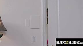 gigi dior catches her big black cock tenant jerking off hard