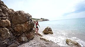 heart pounding from horny anal assfucking right on the sandy beach strand