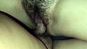 My little bro's small cock slides into sis juicy hairy pussy taboo creampie