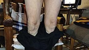 check out this mature guy wanking his big naked cock solo