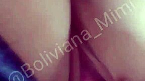 mimi teasing her latina pussy and big ass fingering outdoors at the public laundry