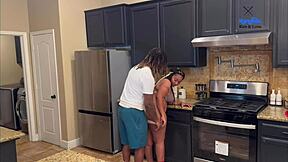 Big Booty Stepmom's Belly Fills with Stepson's Cum Creampie Ride!