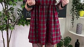 Handcuffed Blonde Teacher in Lingerie Teases with Feet and Toys