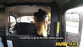 fake taxi: petite french babe rides big czech cock in backseat, pussy stretched wet and tight