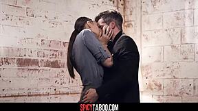 hey, that sexy secretary gets handled by her boss on the couch... casual office vibe